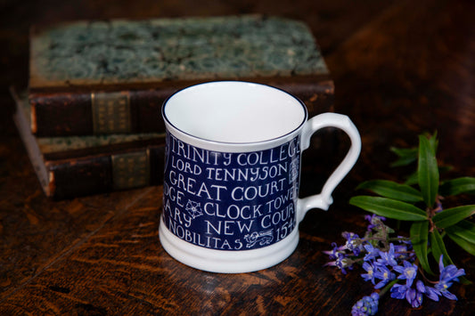 Trinity Mug, Blue/Large/White Print (2 for £50)