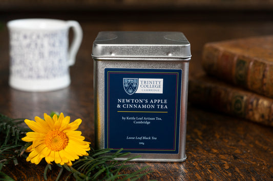 Trinity College 'Newton's Apple & Cinnamon Tea' – now provided in recyclable bag